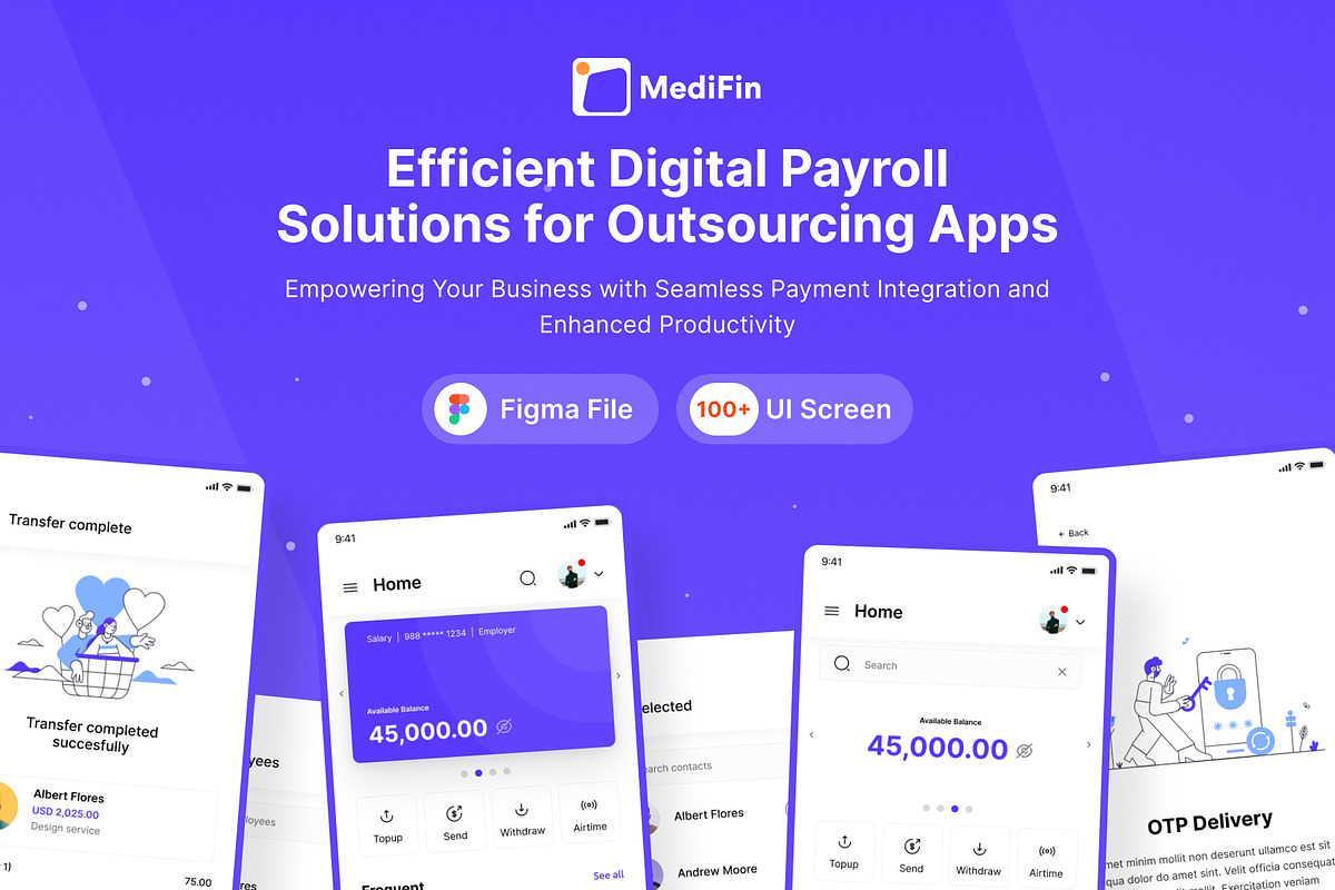Digital Payroll for Outsourcing, an UI Kit Template by anamwp (Photo 1 of 6)