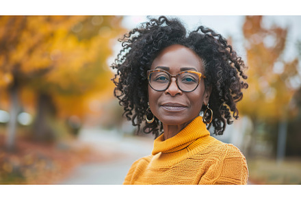 Middle Aged Black Woman Standing, a Nature Photo by Lermont51