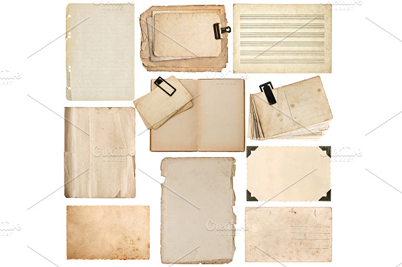 Aged Paper Sheets Photo Corner preview 2