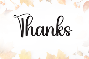 Thanksgiving Script Font