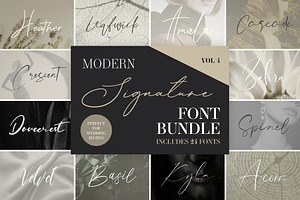 Modern Signature Font Bundle Vol 4