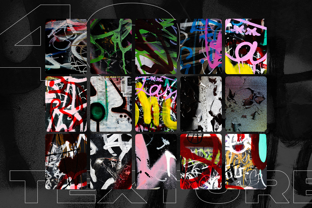 Streets - Graffiti textures, a Graphic by saintricchi (Photo 3 of 7)