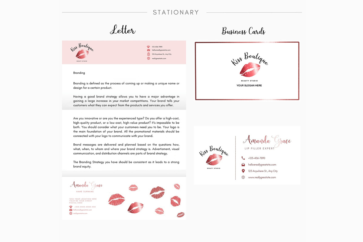 Pink Rose Branding Kit Canva, a Branding & Logo Template by CopertiniStudio (Photo 7 of 7)