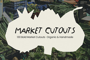 Market Cutouts: 130 Textured Shapes, a Food Illustration by Veyla