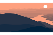 Vector Hazy Landscapes Bundle, an Illustration by BenDesigner (Thumbnail 7 of 9)