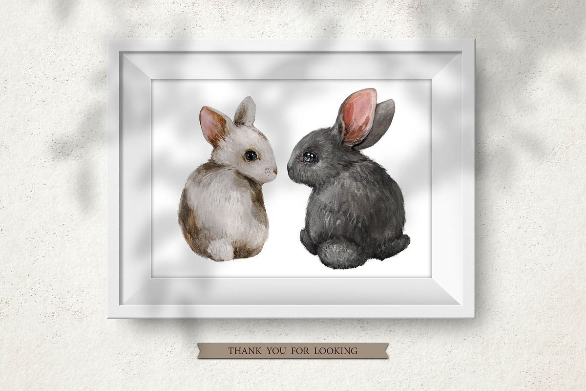 Rabbits and flowers collection, an Animal Illustration by Wenona (Photo 7 of 7)