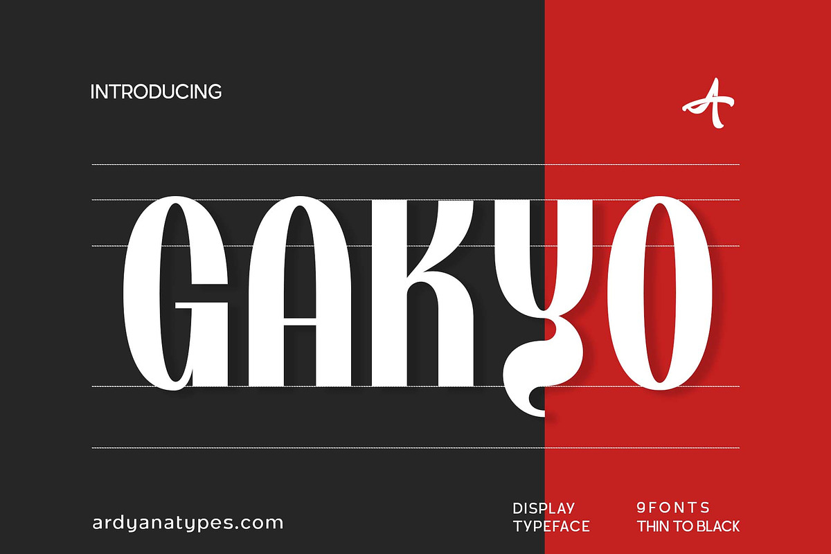 Gakyo - Modern Display, a Sans Serif Font by Ardyanatypes (Photo 1 of 12)