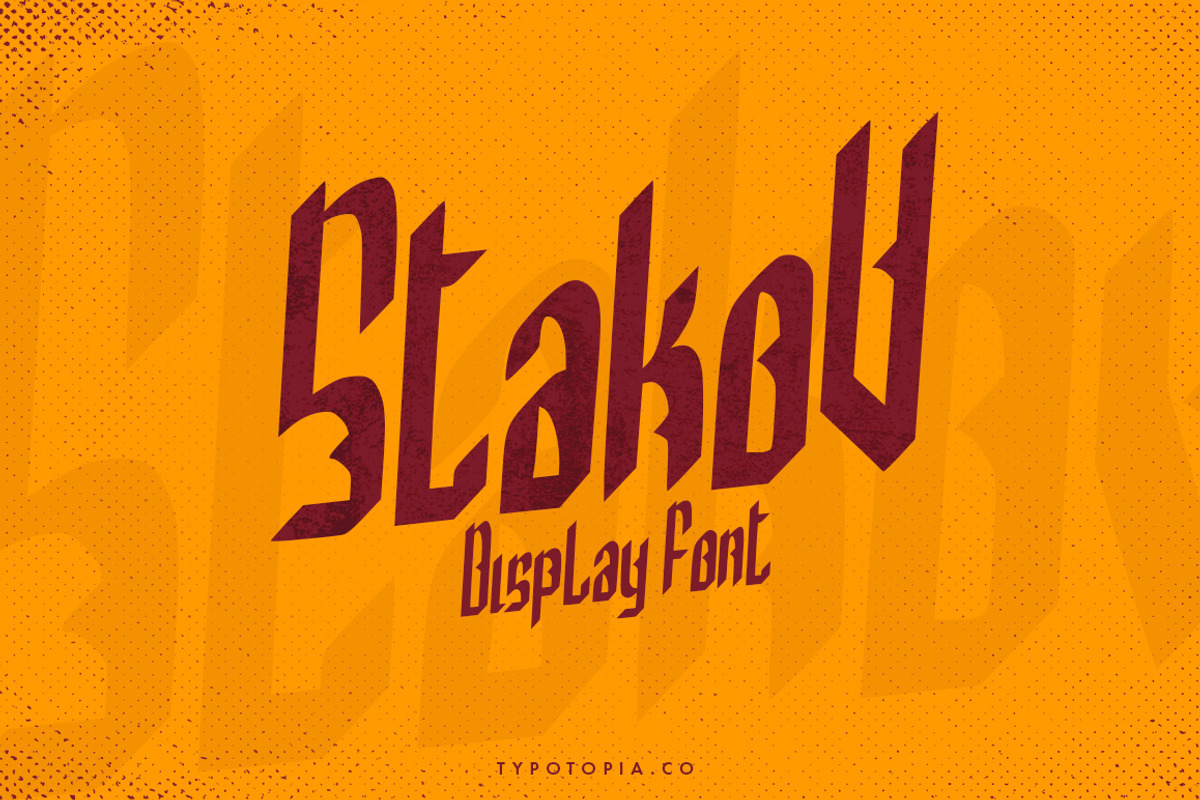 Stakov Display Font, a Sans Serif Font by edukka (Photo 1 of 8)