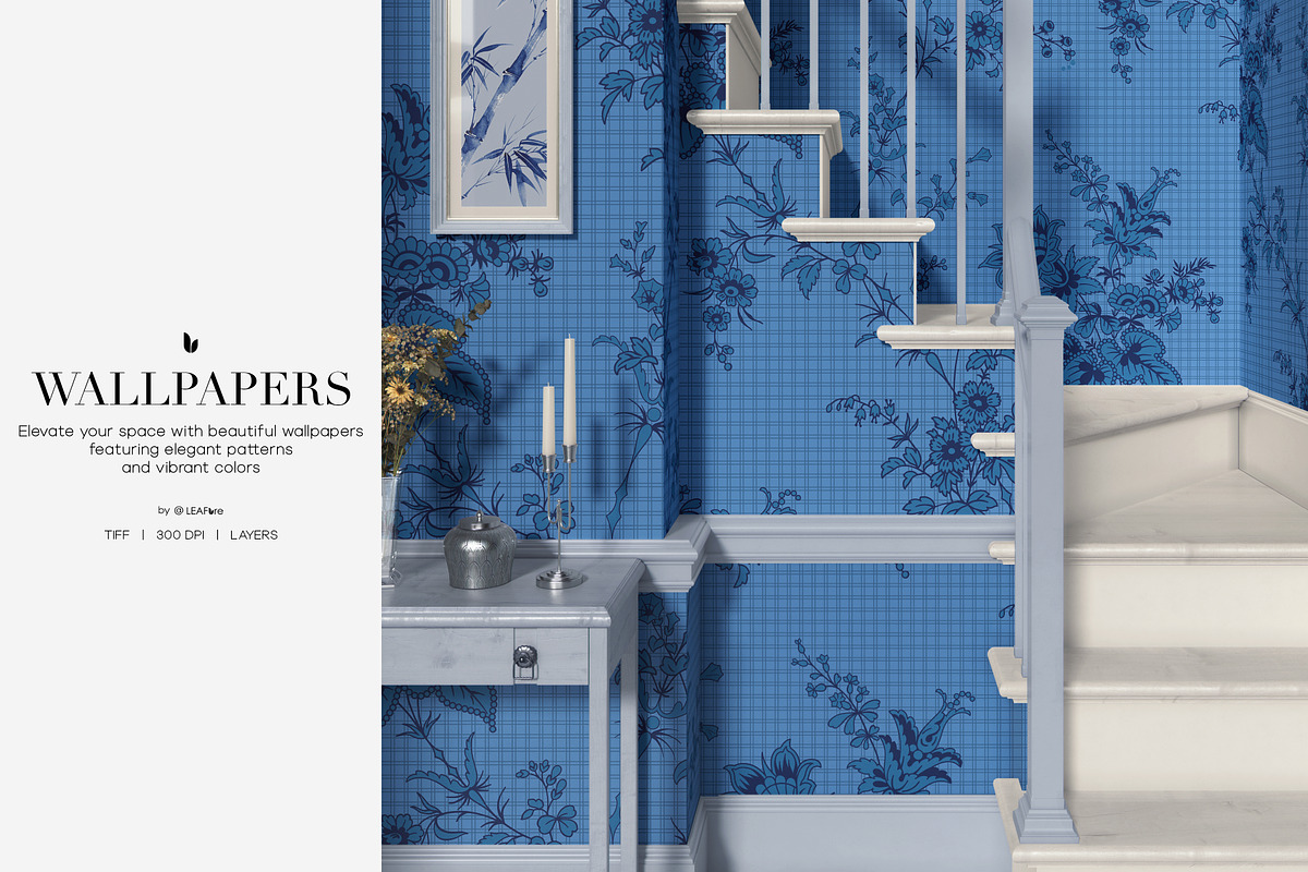 Traditional Royal Delft Prints, a Pattern Graphic by LEAFure (Photo 4 of 10)