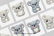 15 Bundle Watercolor Cute Koala Kids, an Animal Illustration by Morspective (Thumbnail 3 of 8)