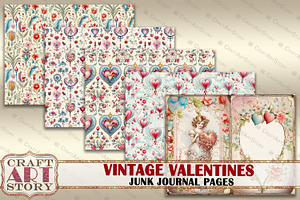 Vintage Valentines Junk Journal Kit