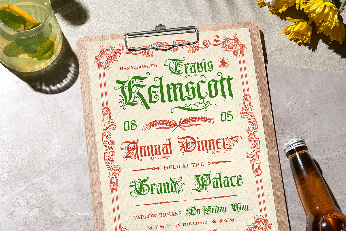 Signtelly Typeface, a Blackletter Font by alit design (Photo 12 of 20)