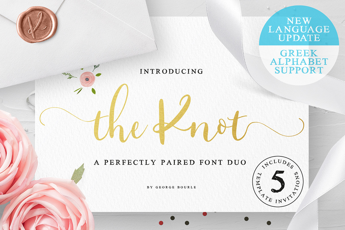 The Knot | A wedding font duo+Bonus