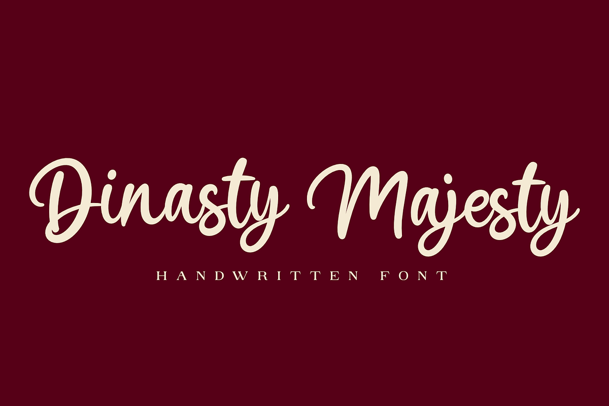 Dinasty Majesty handwriting font, a Handwritten Font by Basnistudio (Photo 3 of 7)