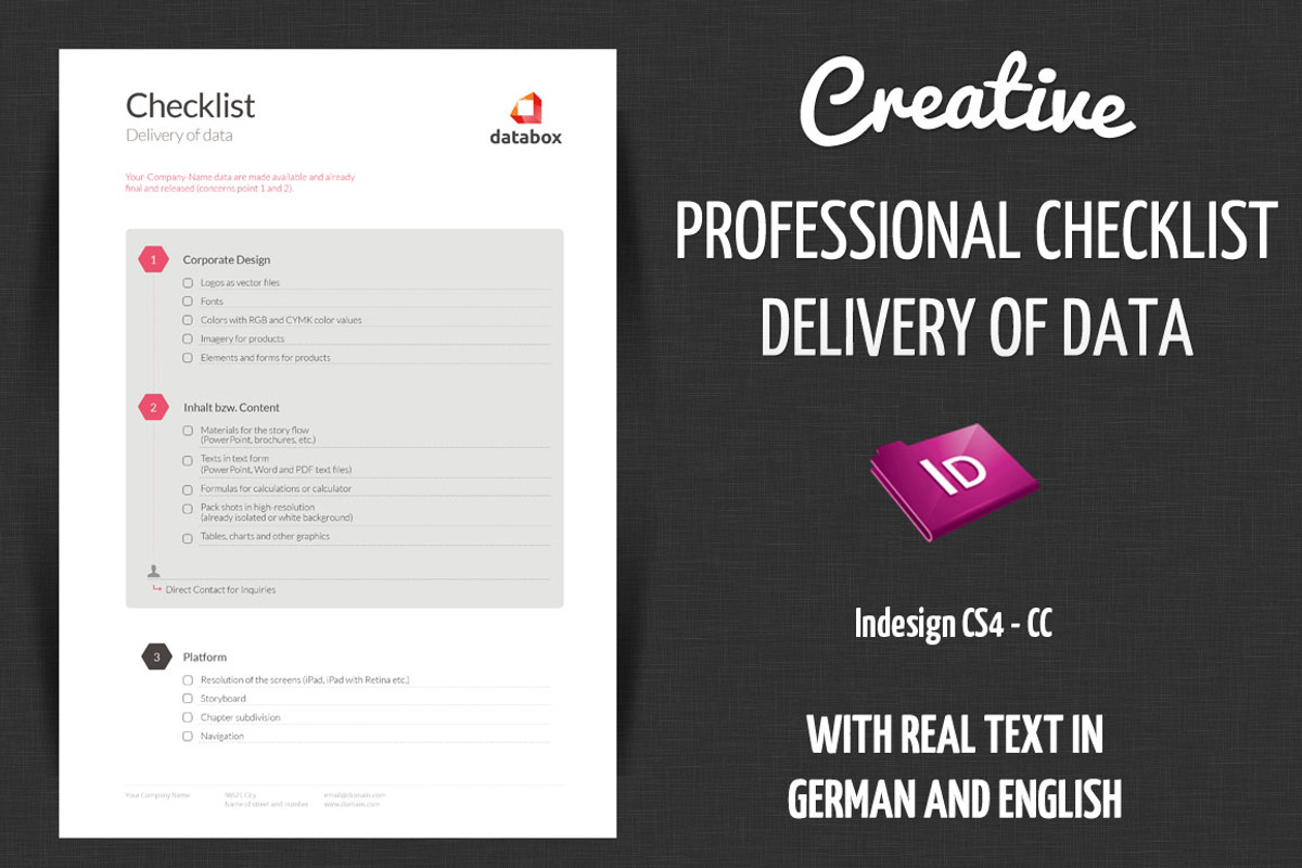 Checklist - Delivery creative data, a Stationery Template by GoodDesignCreation (Photo 1 of 4)