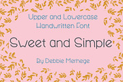 Sweet and Simple - handwritten font, a Handwritten Font by Deb M Illustrates (Thumbnail 1 of 4)