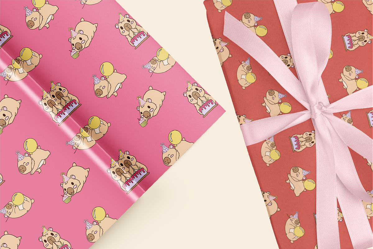 Groovy Birthday Capybara, an Animal Illustration by imdeyaa (Photo 6 of 6)