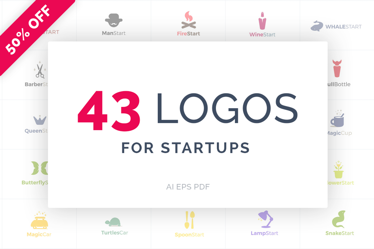 43 Startup Logos - 50% off, a Branding & Logo Template by goshop (Photo 1 of 4)