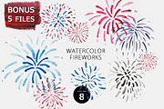 Watercolor fireworks, an Object Graphic by Design X0 (Thumbnail 1 of 7)