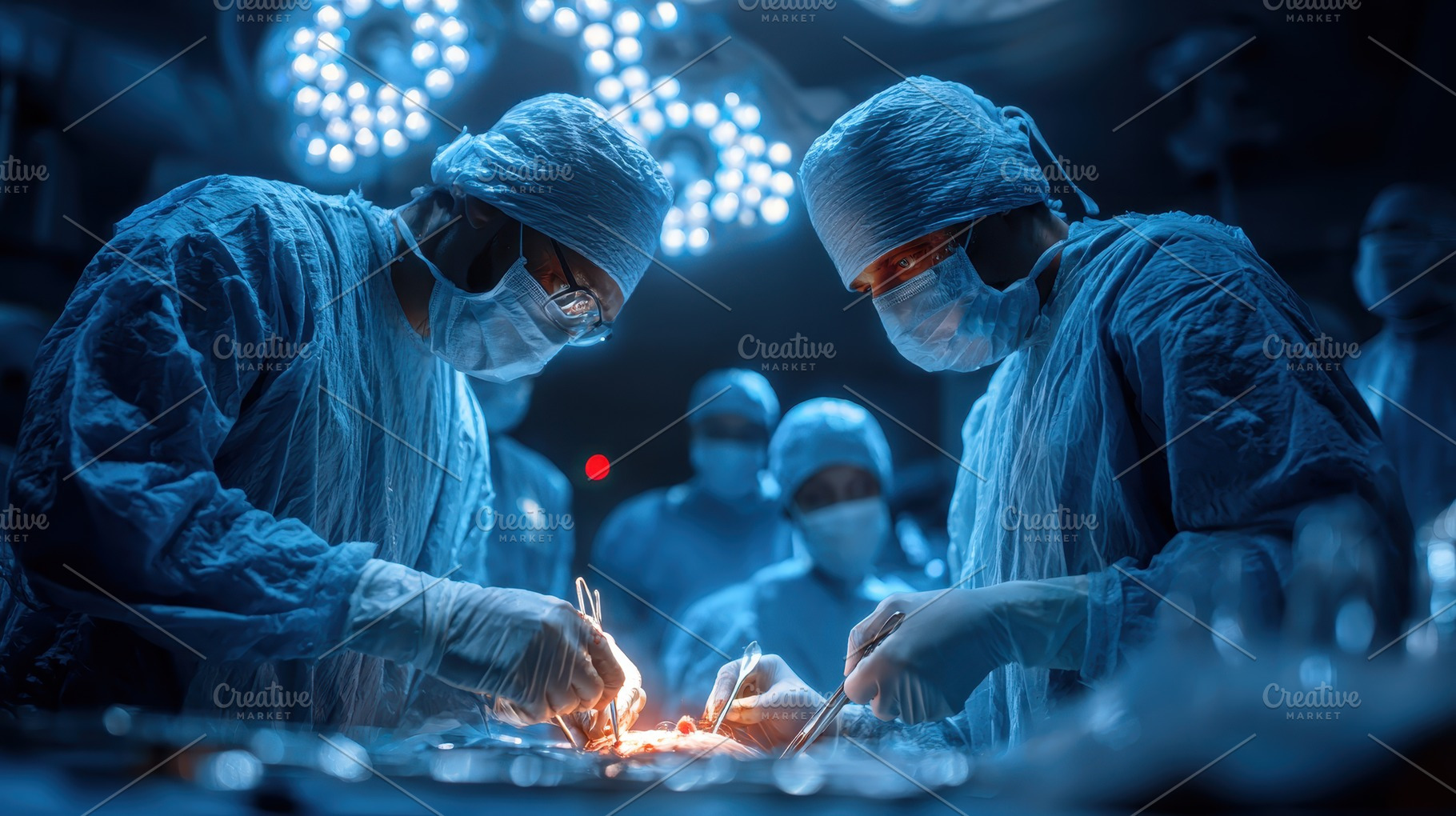 Surgeons performing surgery in opera, a Photo by Pixeness Studio