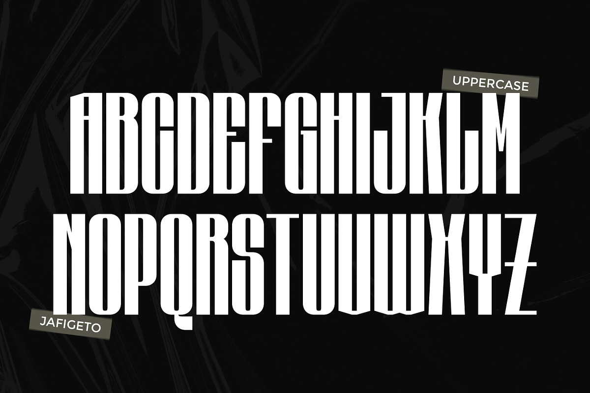 Jafigeto - Condensed Display Font, a Sans Serif Font by Flawless And Co (Photo 7 of 10)