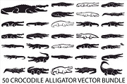 Crocodile Alligator Vector Bundle, an Illustration by jahid234 (Thumbnail 1 of 51)