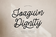 Joaguin Dignity | Monoline Script