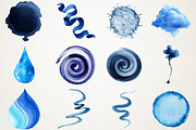 Blue Ink Elements, an Illustration by RobertsArt (Thumbnail 5 of 7)