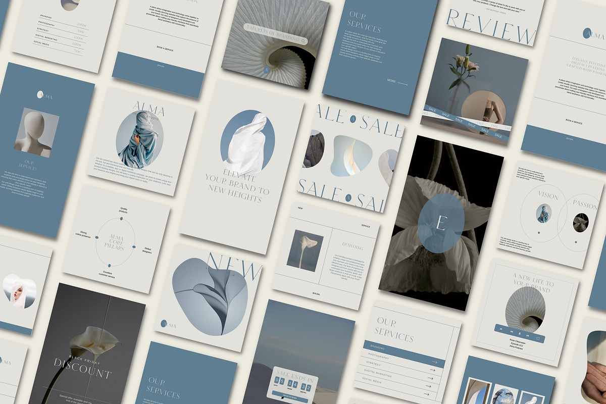 ALMA Aesthetic Canva Templates, a Social Media Template by Studio Suvelle (Photo 9 of 12)