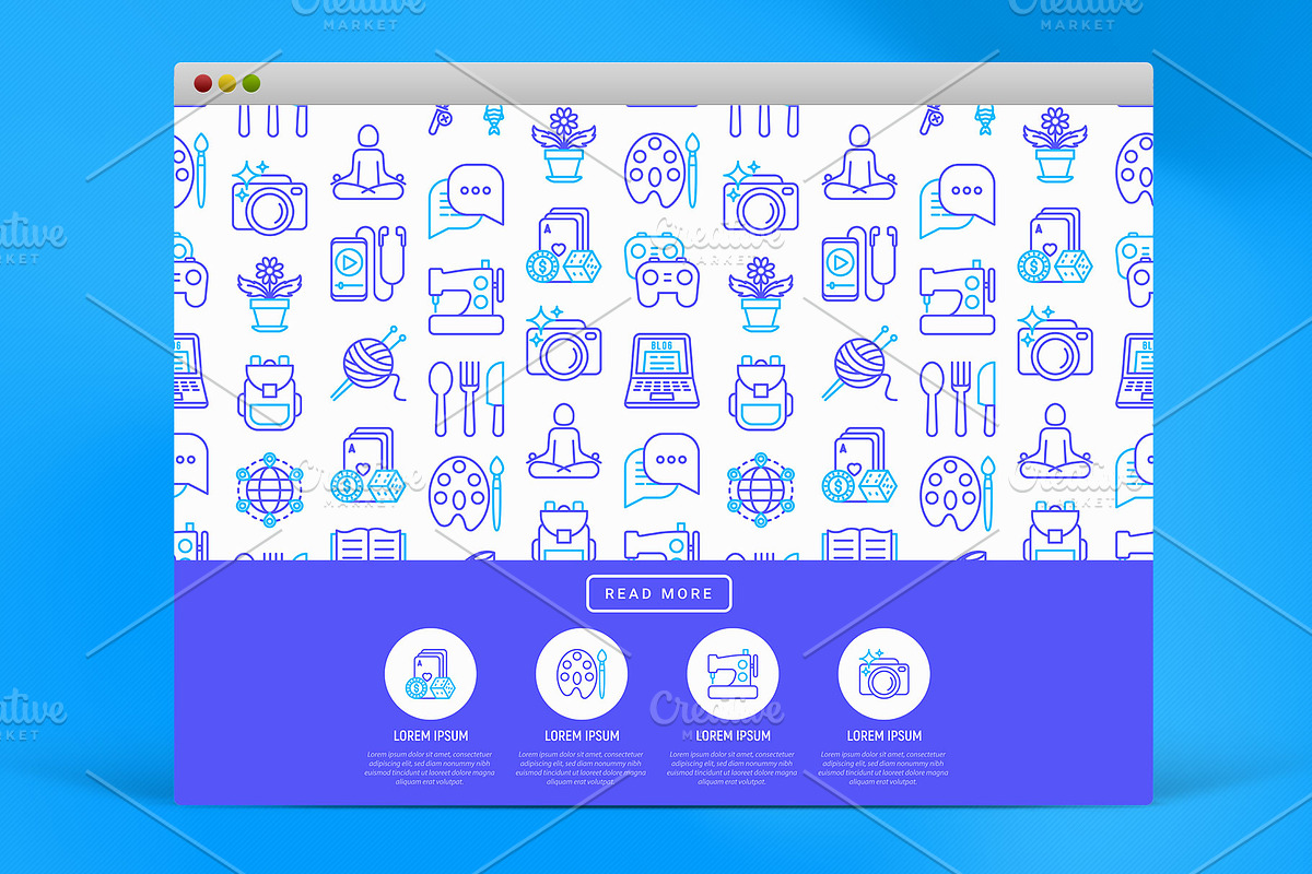 Hobby Patterns Collection, a Pattern Graphic by Alex Blogoodf (Photo 6 of 9)