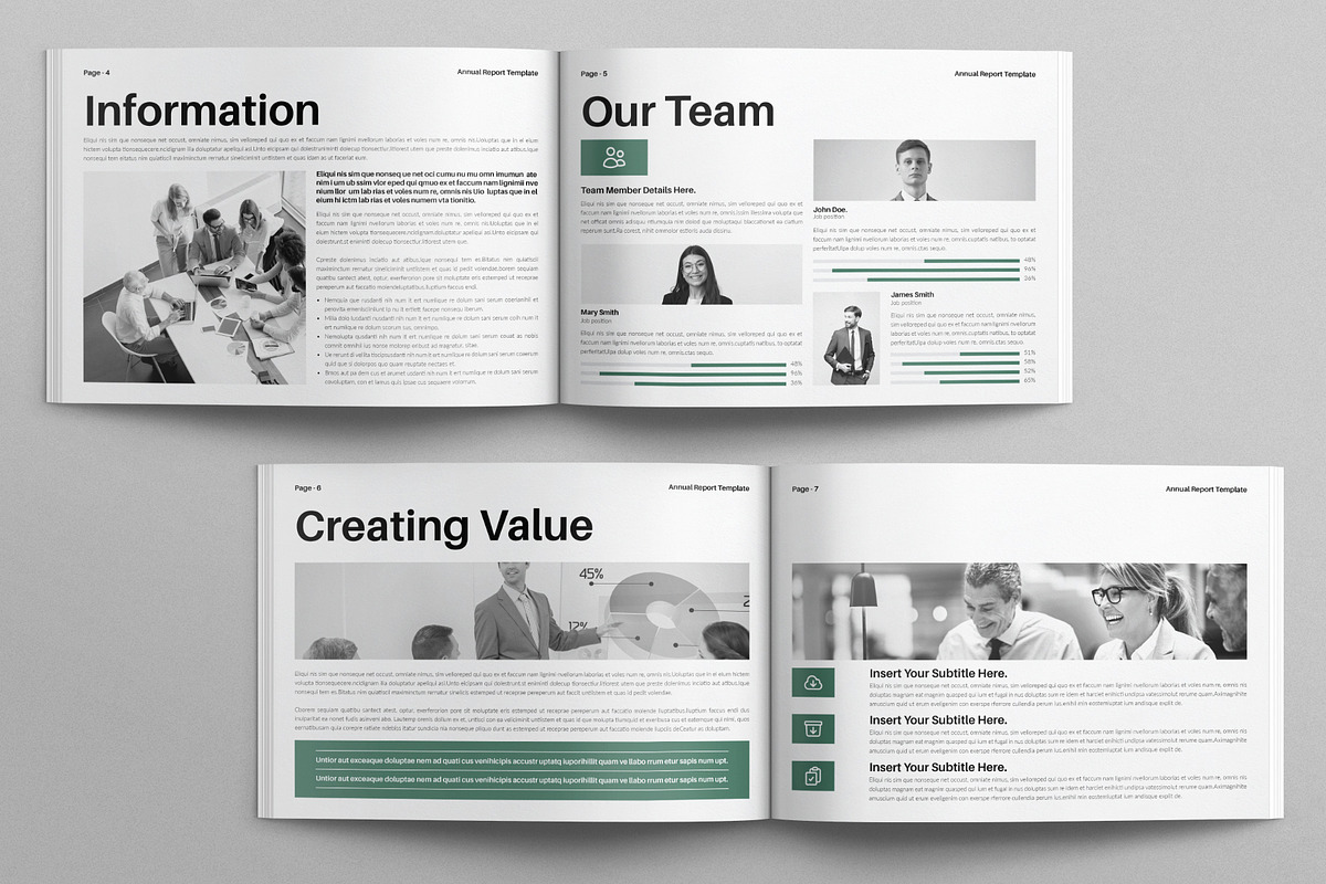 Annual Report Template Landscape, a Brochure Template by E-Type (Photo 3 of 7)