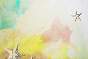 Watercolor Backgrounds with Starfish, a Product Mockup by Jan Marvin 'Art of Joy' (Thumbnail 5 of 6)
