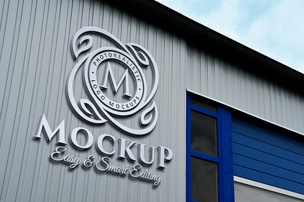 Logo Mockup 3D Metallic Sign, a Product Mockup by Smart Works