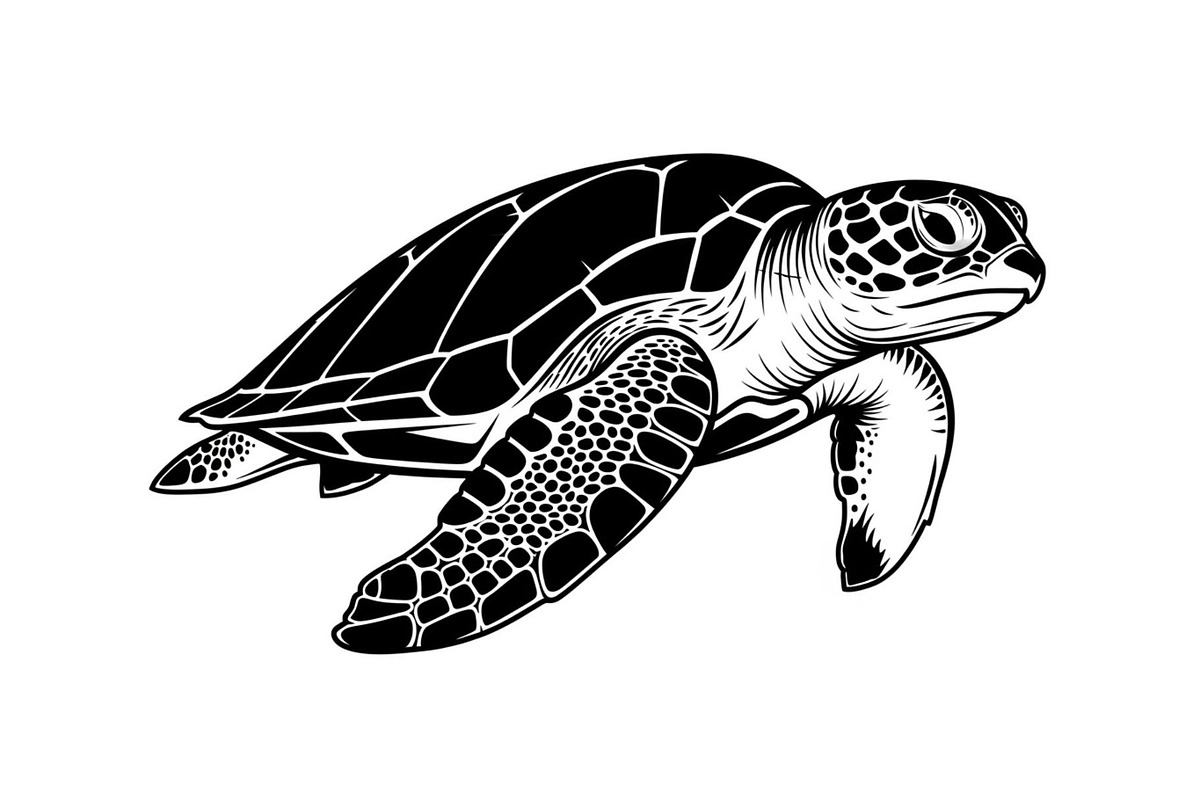 50 Sea Turtle Vector Silhouette Bund, an Illustration by jahid234 (Photo 49 of 51)