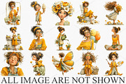 Watercolor Summer Girls Clipart PNG, an Illustration by Canvas Craft (Thumbnail 3 of 7)