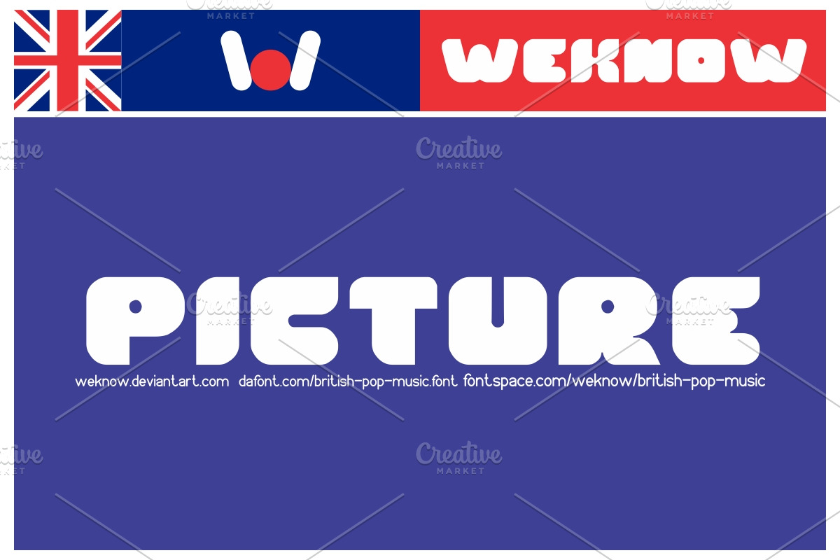 british pop music font preview 5