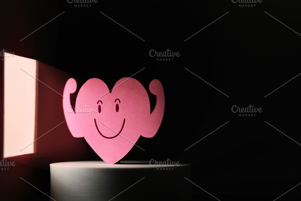 a Strong Smiling Pink Heart Paper represent a Very Well Mental a, a Health & Medical Photo by salmon.black (Photo 3 of 5)