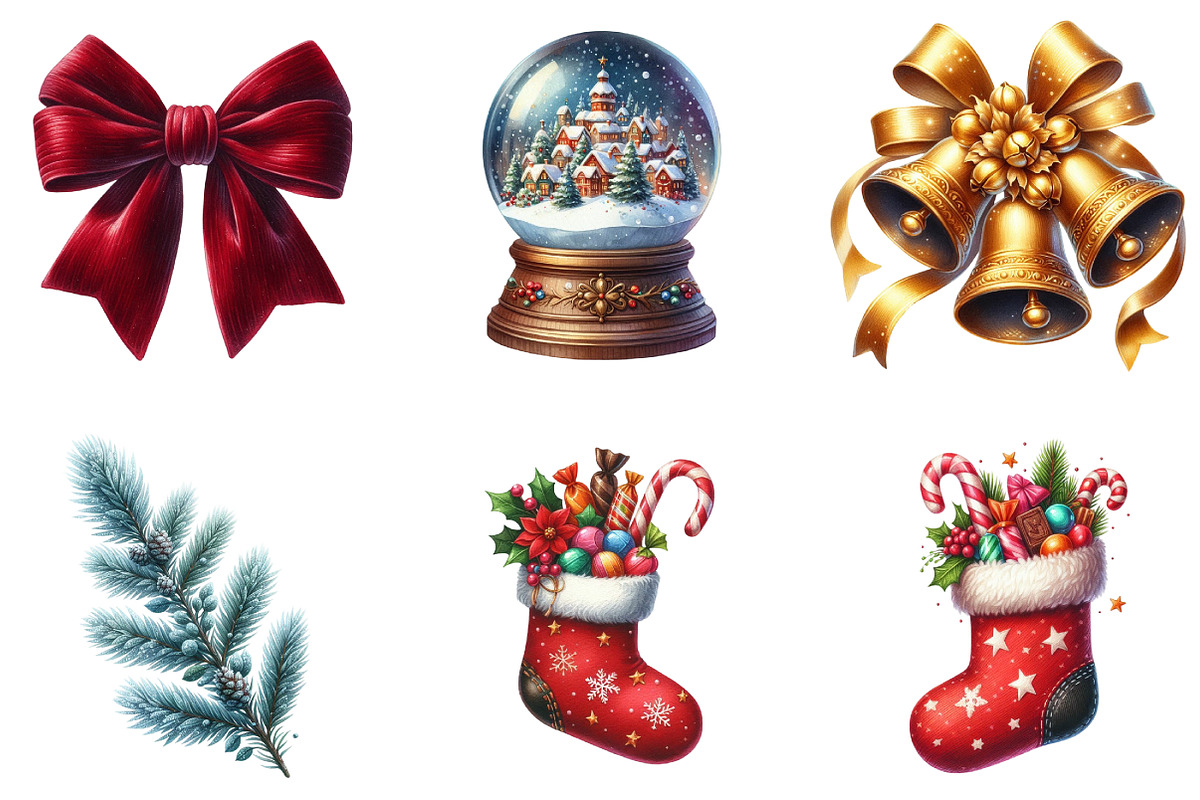 Winter Christmas Sublimation Clipart, an Illustration by DreamArtGraphic (Photo 3 of 4)