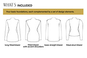 Blazer Constructor - Mix & Match set, an Object Graphic by designs.svkl (Thumbnail 4 of 11)