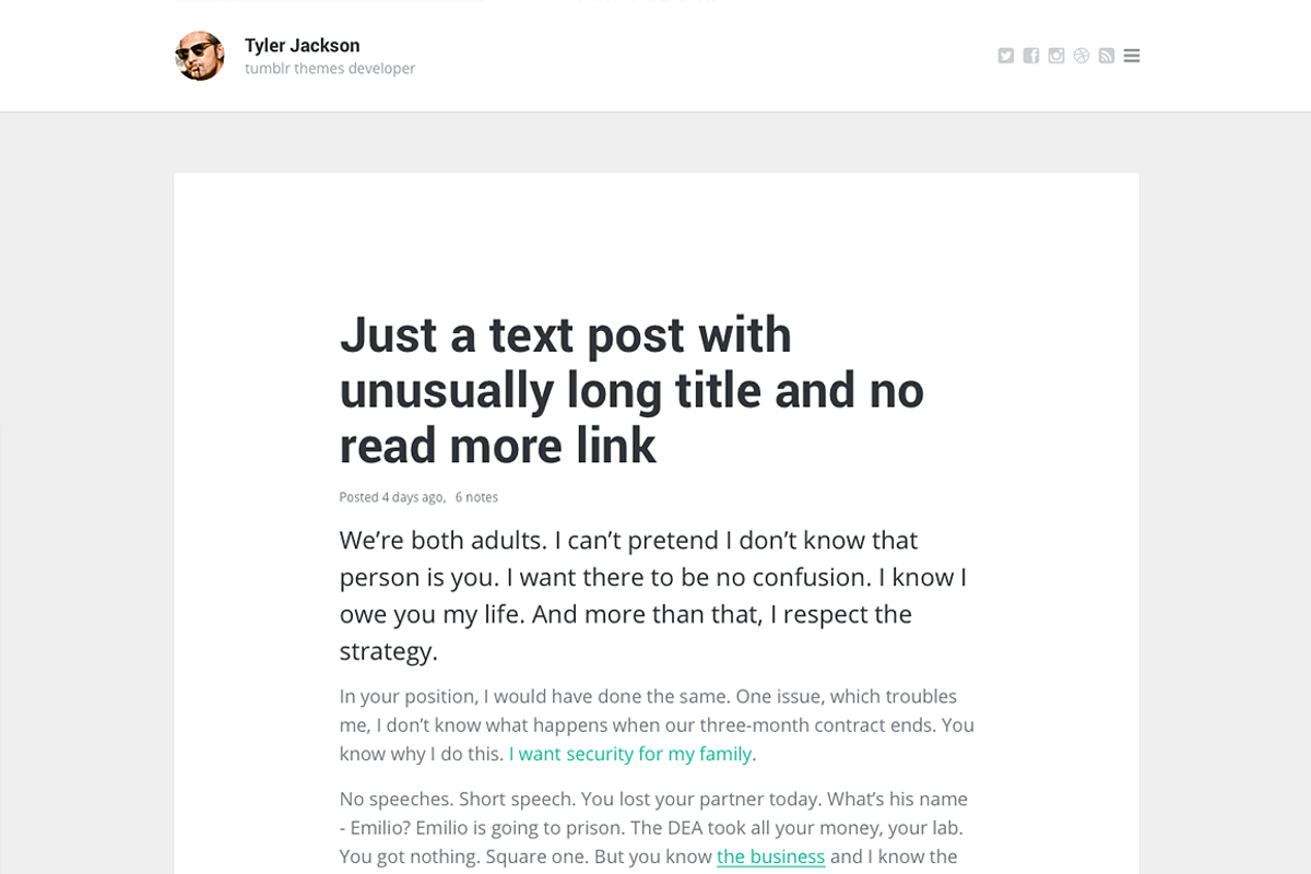 Creator tumblr theme, a Websites & App Template by Pixel Revel (Photo 4 of 5)
