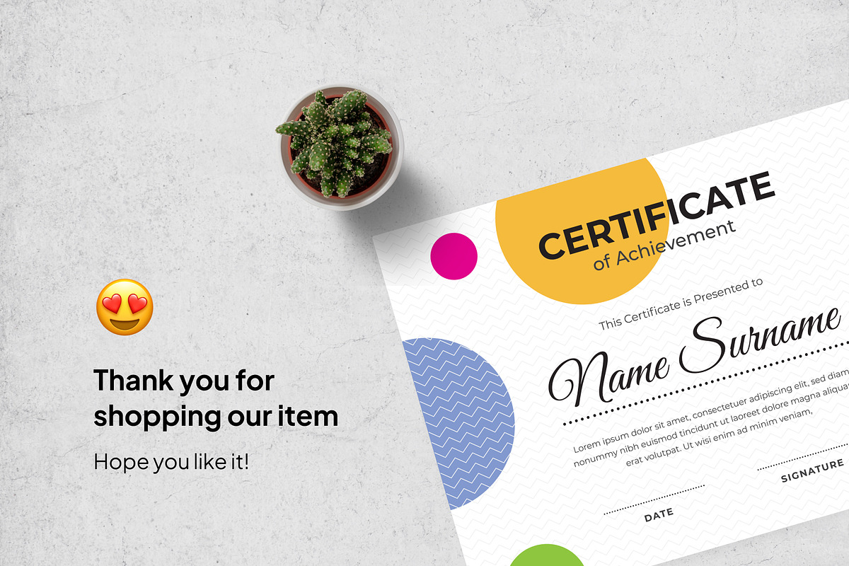 Certificate Template, a Stationery Template by Panen Creative (Photo 3 of 3)