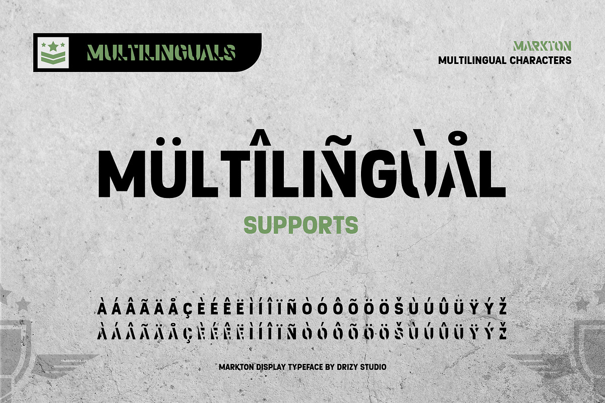 Markton – Modern Stencil Typeface, a Sans Serif Font by Drizy (Photo 5 of 10)