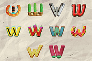 260 Stylized Alphabets (for collage), an Object Graphic by Megan Aili Designs (Thumbnail 24 of 28)