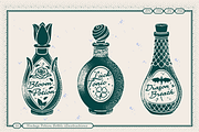 Vintage Potion Bottle Illustrations, an Object Illustration by TheFoodAtlas (Thumbnail 6 of 8)