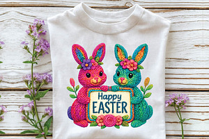 Happy Easter Png, Cute Easter Bunny, an Illustration by DreamPrint404