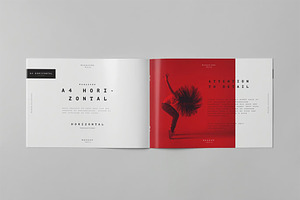 A4 Horizontal Brochure Mock-up, a Product Mockup by zippypixelstudio