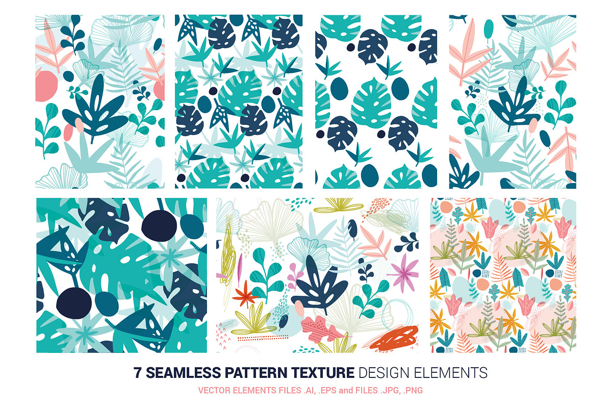 Abstract Leaves Designer Pack, a Texture Illustration by FourLeafLover (Photo 6 of 16)
