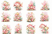 Whimsical Summer coral reef Clipart, an Illustration by Designworld (Thumbnail 2 of 7)