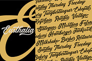 Eusthalia Typeface Family (6 Fonts), a Script Font by YdhraStudio (Thumbnail 5 of 14)