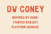 DW Coney - Vintage Hand-Painted Font, a Font by Walker Design Co. (Thumbnail 2 of 5)